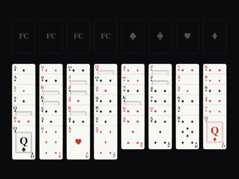 FreeCell gameplay
