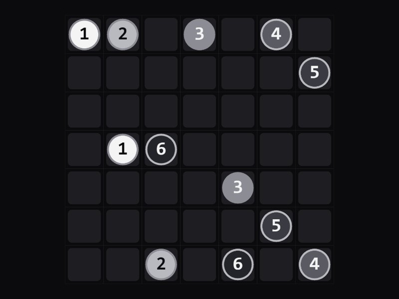 Numberlink gameplay