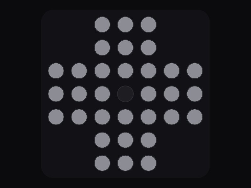 Peg Solitaire gameplay