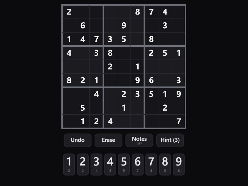 Sudoku gameplay
