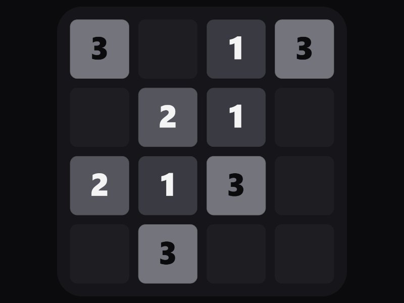 Threes gameplay