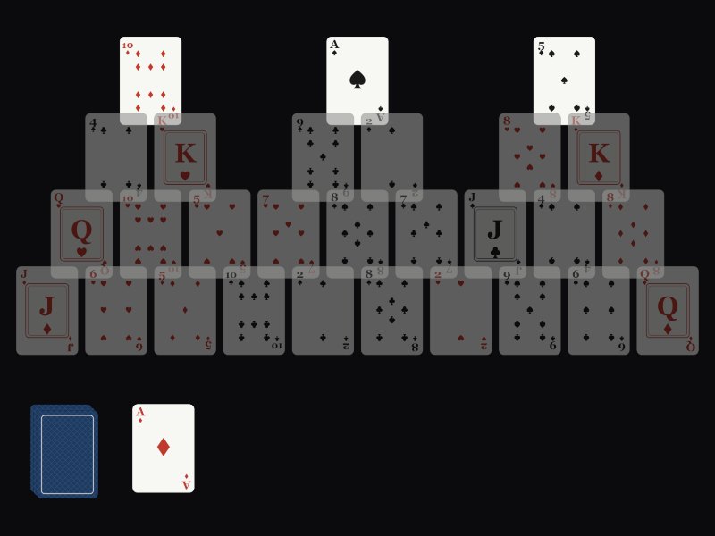 TriPeaks gameplay