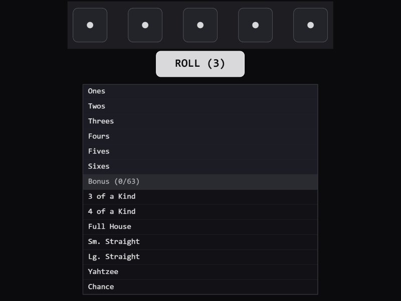 Yahtzee gameplay